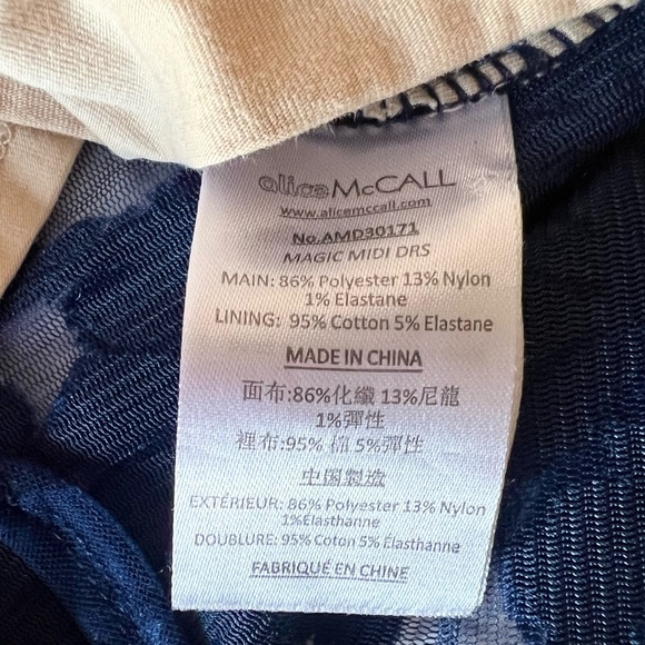 Alice McCall Asymetrical Shoulder Lace Pattern Midi Dress - Picture 10 of 11